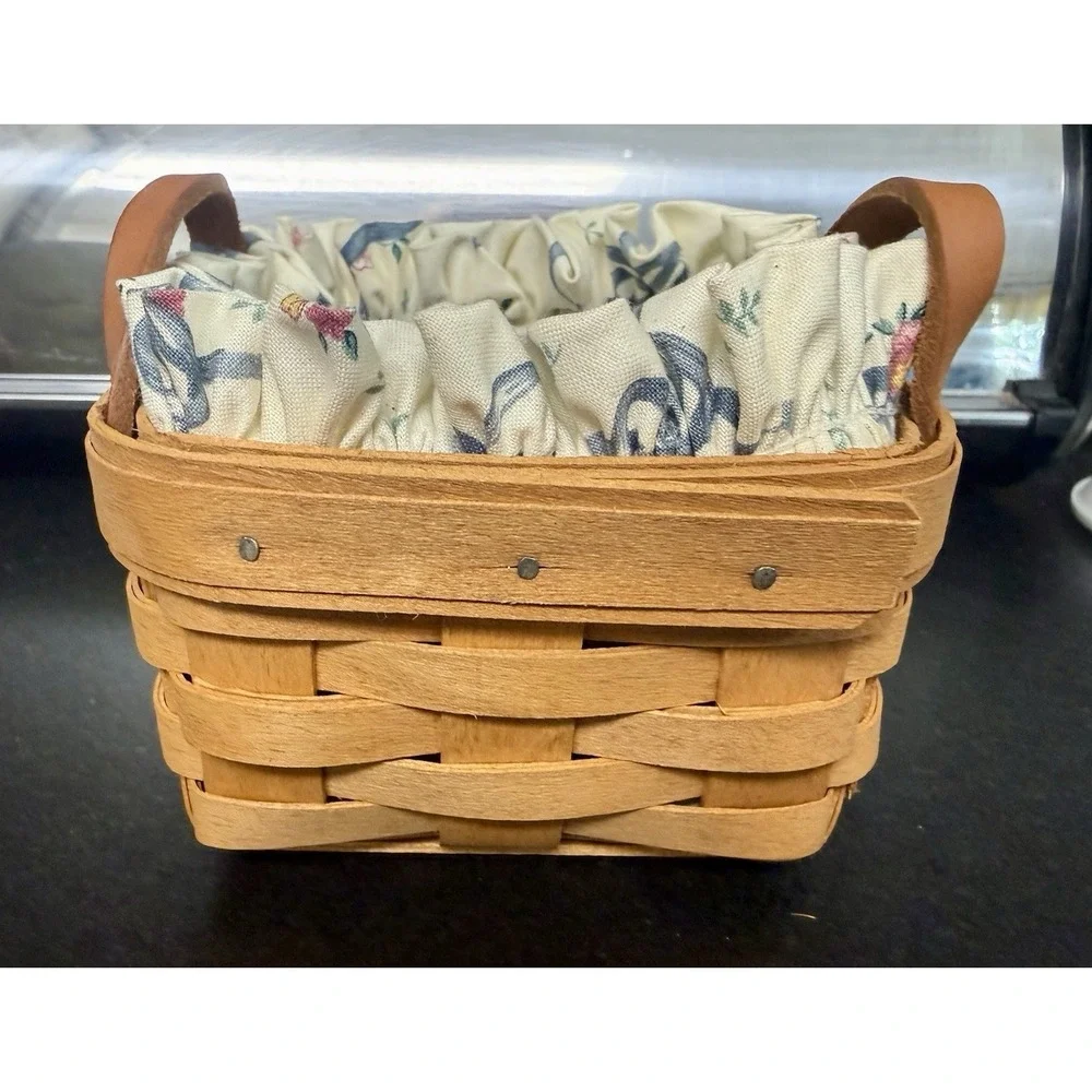 1995 LONGABERGER Thyme Basket Combo w/Floral Liner & Protector Pristine